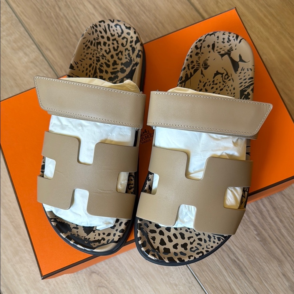 Hermes Chypre beige argile size 7.5 excellent condition